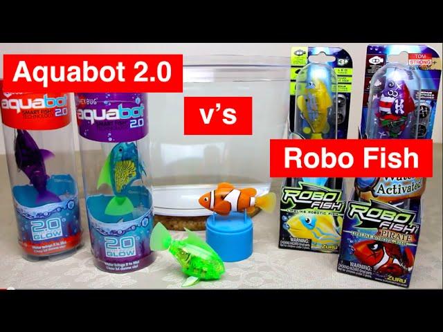 Aquabot 2.0 v Robo Fish - Head-to-Head Review with 6 Robotic Fish - Hexbug v's Zuru