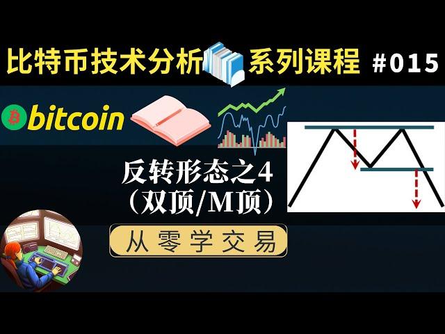 比特币技术分析系列课程015【反转形态之4（双顶/M顶/双重顶）】（从零学交易）#双顶#双重顶#M顶#道氏理论#BTC#比特币#比特币行情分析#比特币技术分析#bitcoin