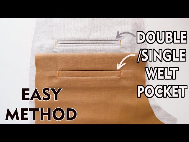 Easy Method To Sew Double /Single Welt Pocket If You Have Trouble With Traditional Way