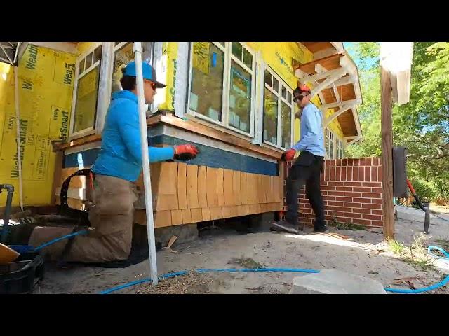 Cedar Shingle Siding Start to Finish - the "Hula Skirt"