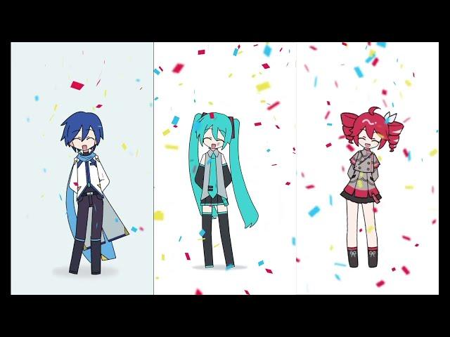 I'm thinking Miku + Kaito + Teto