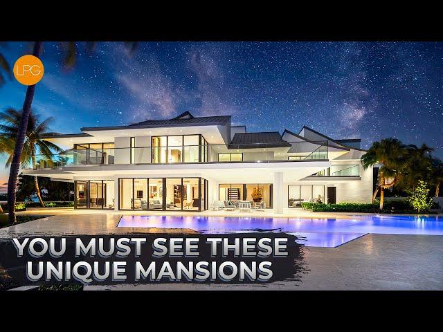 YOU MUST SEE THESE UNIQUE  HOMES AND MANSIONS |  3 HOUR TOUR OF LUXURY REAL ESTATE 2024