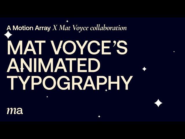Mat Voyce's Animated Typography on Motion Array