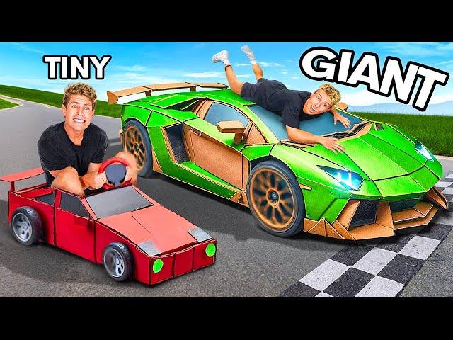 Building GIANT vs TINY Race Cars!