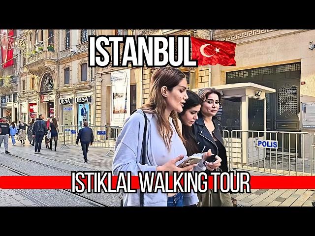 Explore Istiklal Street Istanbul: Hidden Bars, Street Foods & Markets | 4K Walking Tour 2024