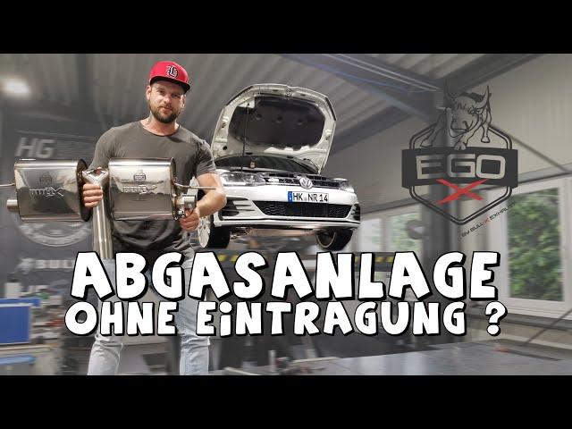 Neue Abgasanlage Golf 7 R |  HG Motorsport - René Bàuche