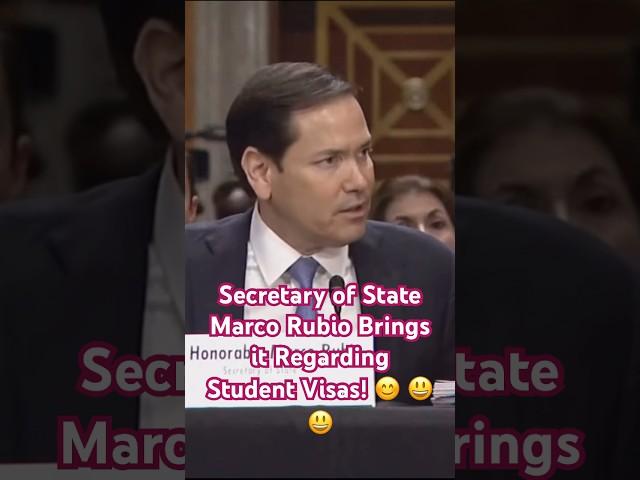 Secretary of State Marco Rubio Brings it Regarding Student Visas!   