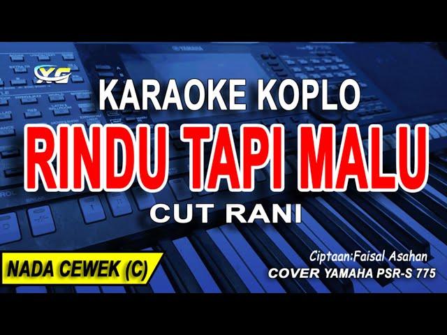 RINDU TAPI MALU KARAOKE KOPLO - NADA WANITA  (CUT RANI)