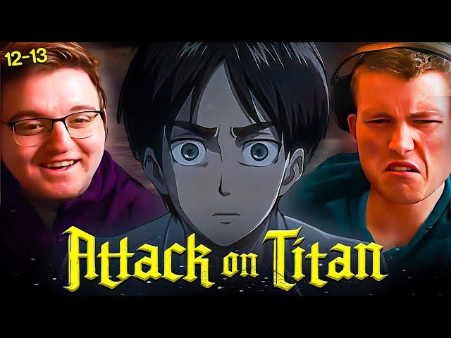 Anime NOOBS Watch Attack On Titan! | EP12-13 Reaction