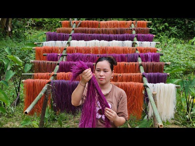 5 Days: Process of Making Colorful Vermicelli from Natural Ingredients - Cooking - Lý thị Ca