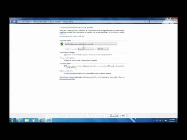 How to Automate Windows Update in Windows 7