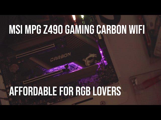 MSI MPG Z490 GAMING CARBON WIFI Review. Decent mid range motherboard