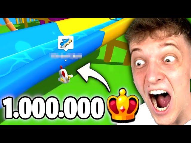 So spielt PLATZ 1 GLOBAL mit 1.000.000 KRONEN!  in Stumble Guys!