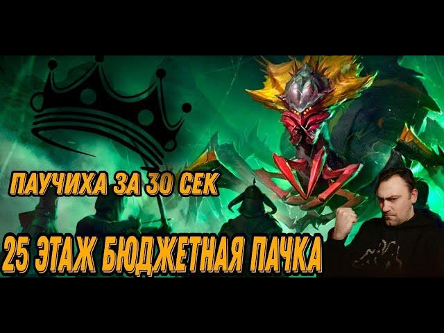 25 паучиха за 30 секунд,бюджетный строй для новичков и мидгеймеров,RAID SHADOW LEGENDS