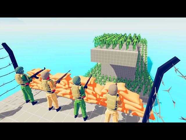 Army Soldier vs Zombie 100 Units - Totally Accurate Battle Simulator TABS