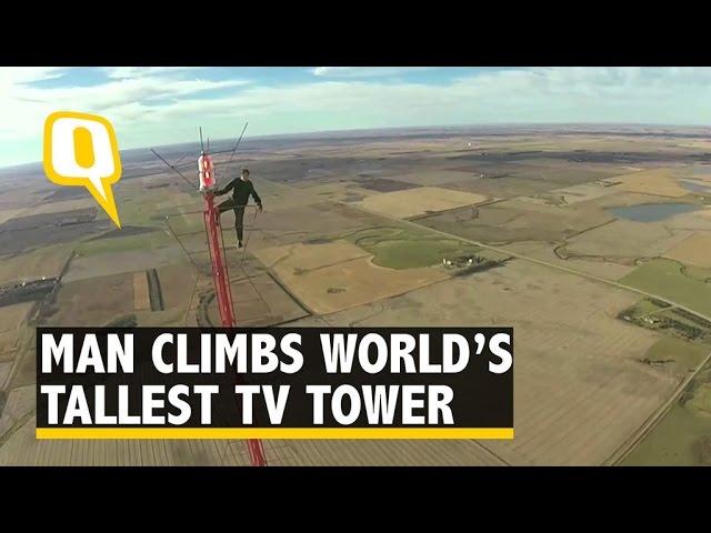 Man Climbs World’s Tallest TV Tower Without Safety Gears