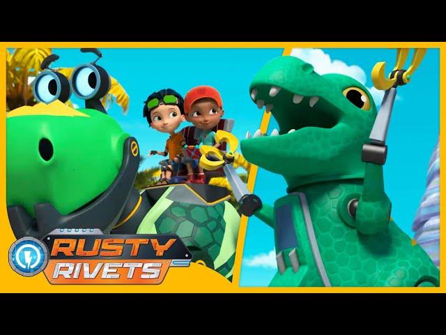 Rusty’s Dino for a Day | Rusty Rivets | Cartoons for Kids