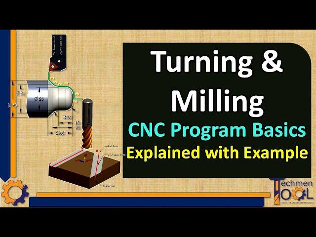 How to do CNC Turning & Milling program? | CNC Program Basics | Explained with Example