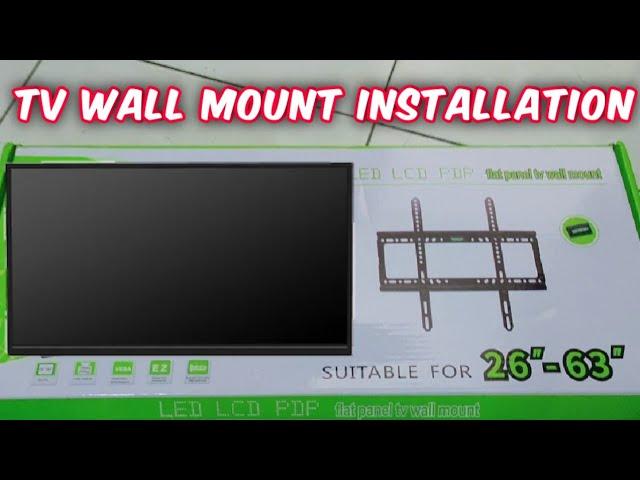 How To Install LED LCD PDP TV Wall Mount Bracket 26"- 63" Tutorial | DIY |