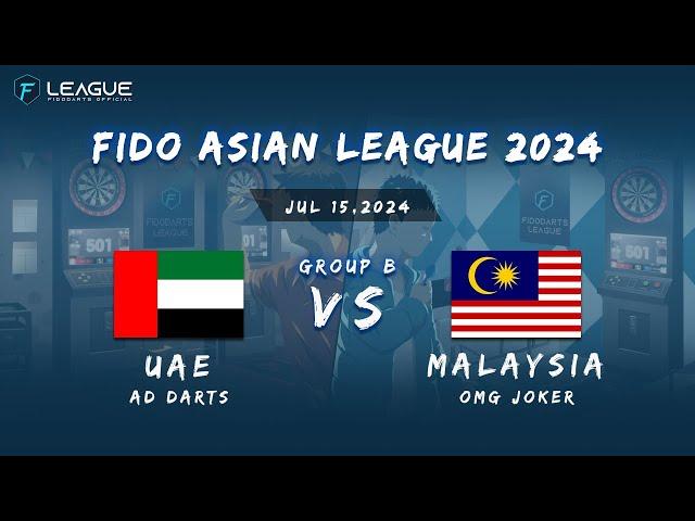 FIDO ASIAN LEAGUE 2024【Group B】AD Darts VS OMG JOKER