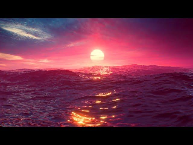 Calming Ocean Sunset Ambience - 12 Hours - 4K Ultra HD