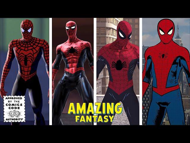 Vintage Comic Spider-Man Suit Mod Evolution (Amazing Fantasy 15) in Spider-Man Games