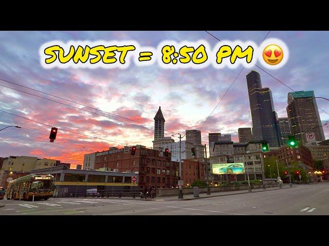 Dinner In Seattle International District | Longer Days + Amazing Sunset In May 