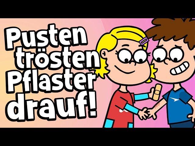   Kinderlied Trösten - Pusten, trösten, Pflaster drauf! - Hurra Kinderlieder