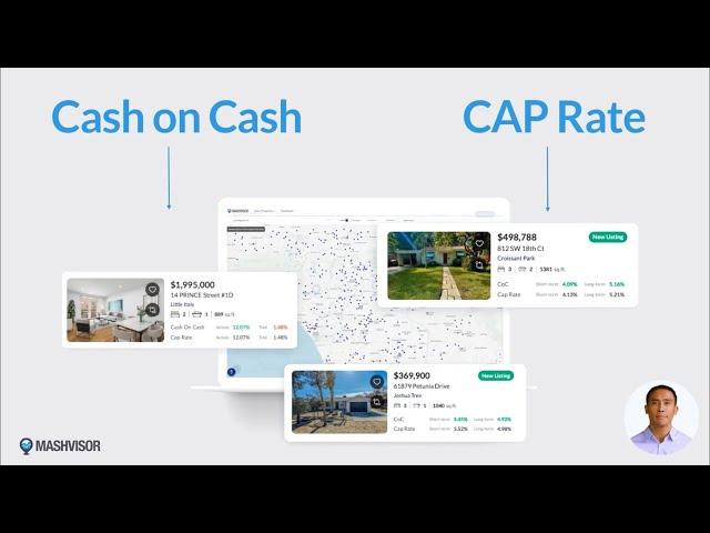 Mashvisor tools: Cap and Cash-on-Cash rates for Long term rental investments