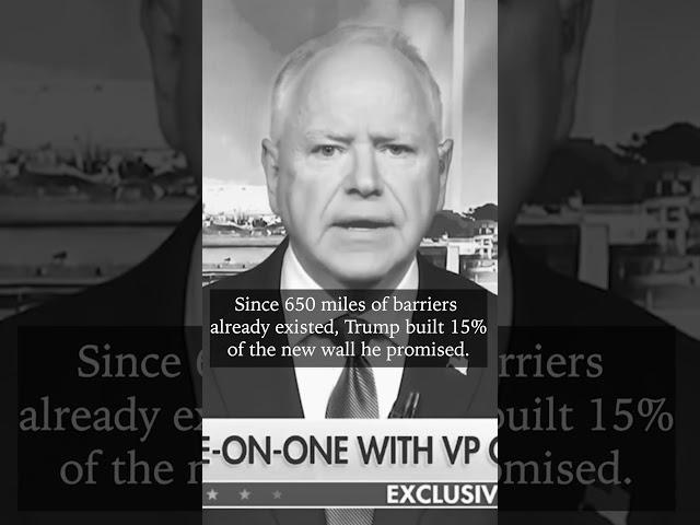 FactChecking Walz’s Interview on Fox News: Trump’s Border Wall #TimWalz #DonaldTrump #factcheck
