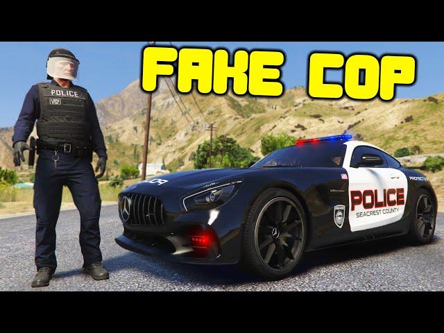 Fake Cop Robs People In GTA 5 RP