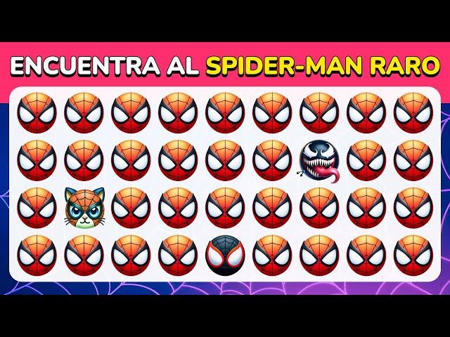 Encuentra el Diferente - Edición de Spider-Man ️️ | Fácil, Medio, Difícil, Pro - Quiz de Emojis