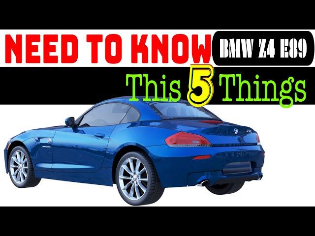 5 Very Useful Hidden Features of BMW z4 e89