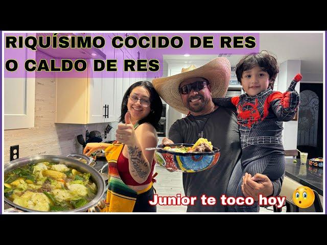 DELICIOSO COCIDO DE RES.  JUNIOR FUE BALCONEADO