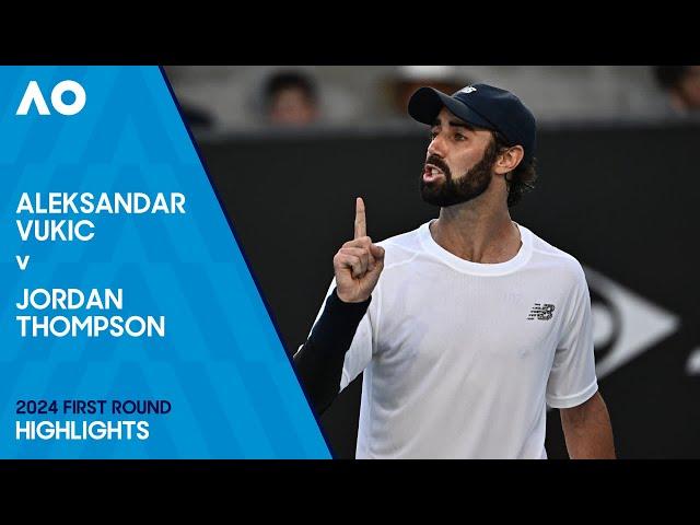 Aleksandar Vukic v Jordan Thompson Highlights | Australian Open 2024 First Round