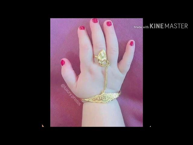 Gold bracelets for cute baby girls