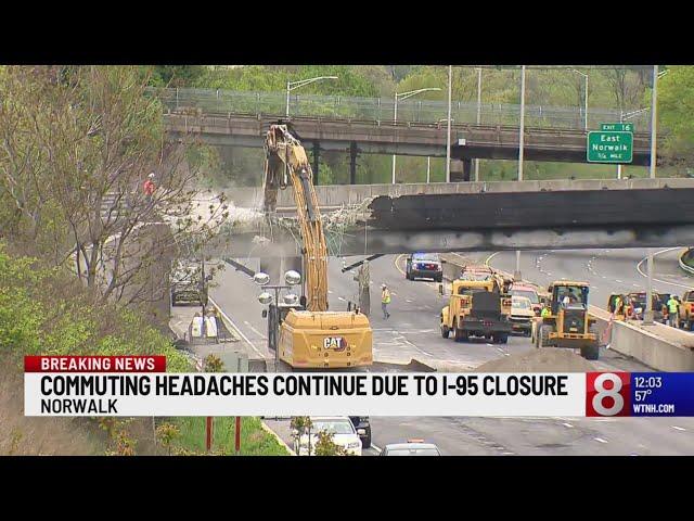 Demolition begins as Interstate 95 closure in Norwalk enters 2nd day