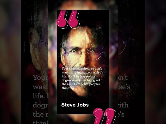 Motivational Mosaic - Steve Jobs on Living for Yourself!