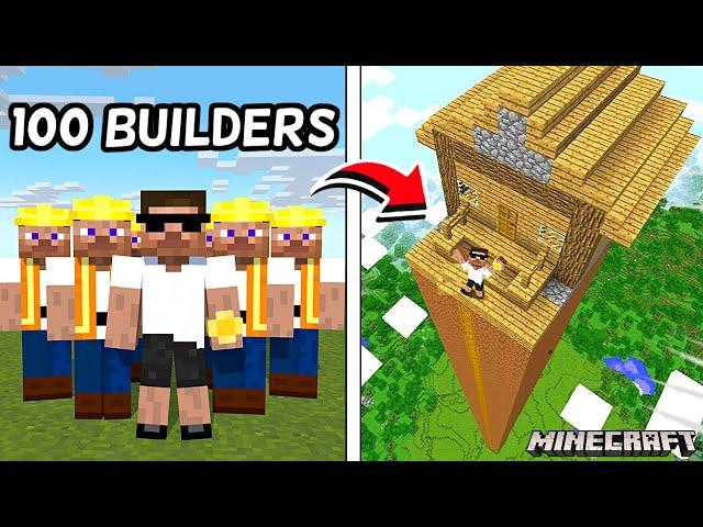 I Hired Builders to Make Tallest House in Minecraft 