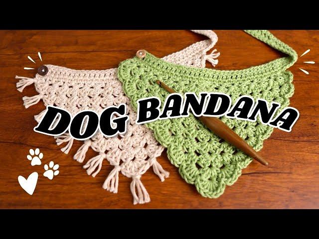 Easy Crochet Dog Bandana | Step by Step Tutorial!