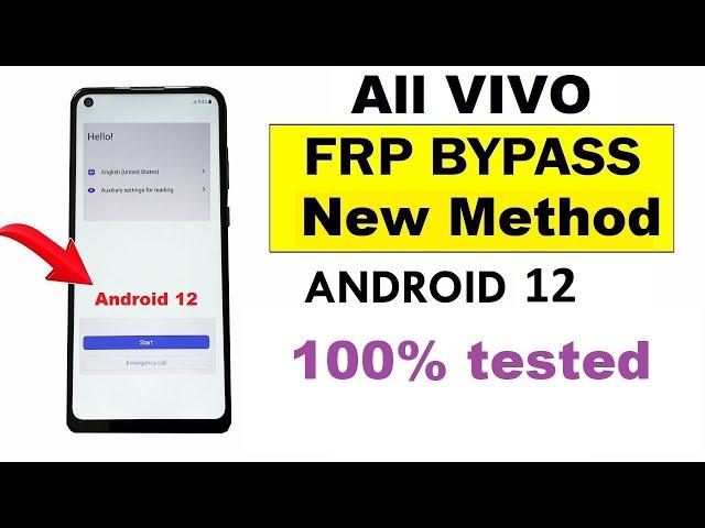 Vivo frp Bypass Android 12 New Method | vivo v23 5g Frp bypass | without pc 100% Working