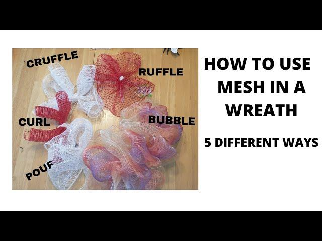 5 METHODS USING DECO MESH IN A WREATH