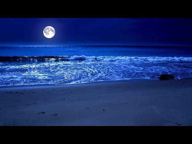 Sleep By The Sea All Night With The Full Moon And Relaxing Sparkling Waves on Zavival Beach, 11 Hrs