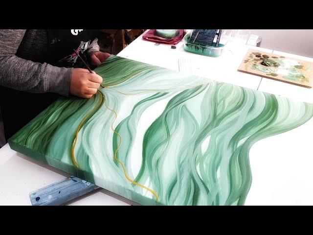 Let's Create!! CALMING Acrylic Painting Process! (FUN and EASY)