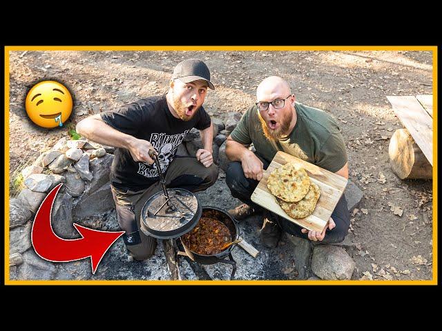 Geilstes Gulasch und bestes Bannock überhaupt! - Kochen Bushcraft Outdoor