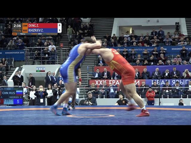 BRONZE FS - 125 kg: Z. DENG (CHN) v. Z. KHIZRIEV (RUS)