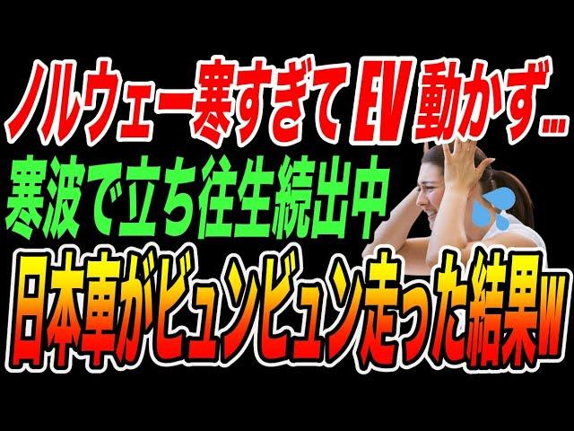 ノルウェー国民が大激怒…EV動かず地獄絵図！しかし日本車は…？【海外の反応】【日本の技術】