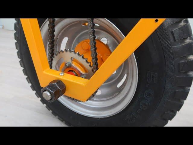 Homemade Awesome Trike 200cc Using A Car Wheel