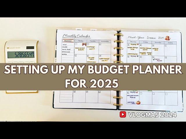 Setting Up My Budget Planner for 2025 #vlogmas2024 #budgetplanner