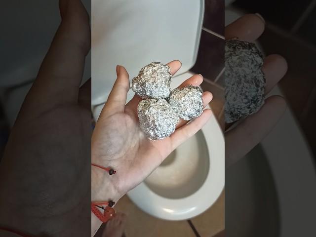 Положила алюминиевую фольгу в унитаз #совет Через 5 минут удивитесь результату